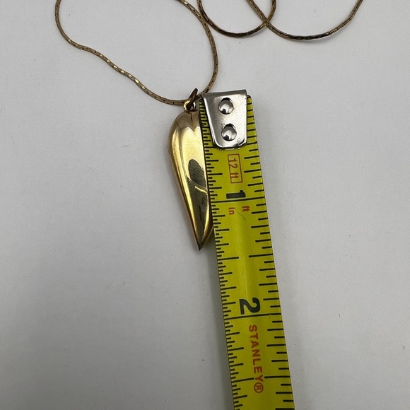 PARK LANE 30" CHAIN Gold Tone 1.5" Tear Drop Pendant Necklace - Picture 2 of 6